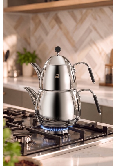 Karaca Powersteel 316+ Ezgi Midi Çaydanlık Takımı 1l & 2,2l Inox