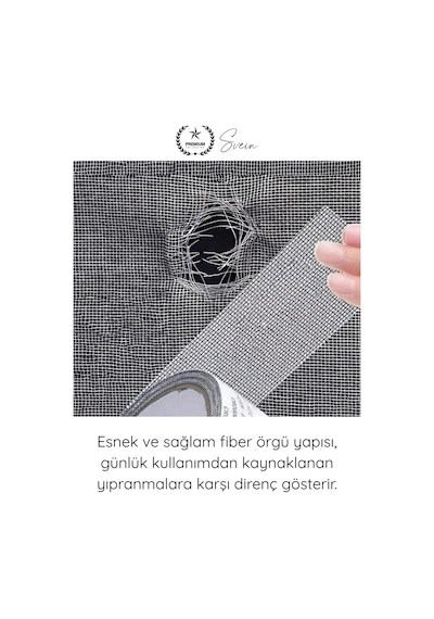 Yamabandı Sineklik Tamir Bandı Yapışkanlı Fiber Tül Yama 50 Mm X 2 Metre Delik Onarım Bandı Pencere