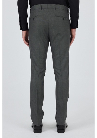 İmza Siyah Filafil Yan Cep Açık Paça Slim Fit Ayarlanabilir Kemer Pantolon 1003250123 Siyah