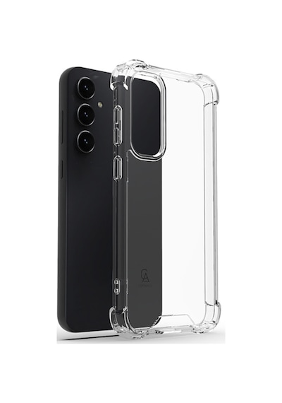 Samsung Galaxy Uyumlu S23 Fe Köşe Dolgulu Anti Shock Telefon Kılıfı Ve 5d Kırılmaz Cam Ekran Koruyucu Şeffaf