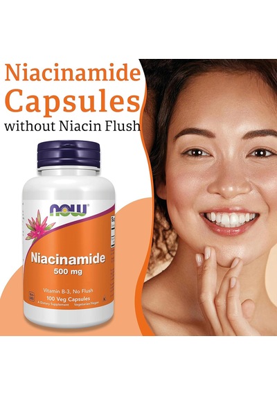 Now Foods Niacinamide 500 MG 100 Kapsül