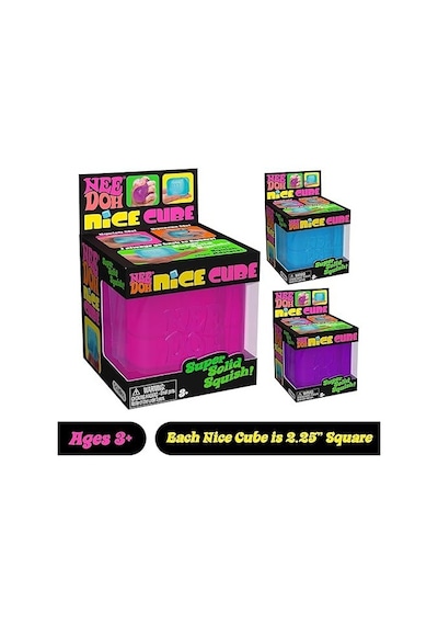 Schylling Needoh Nice Dağ - Dev Nice Cube Duyusal Sıkıştırma Oyuncağı - Super Solid Squish