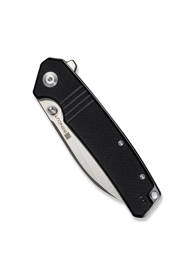 Sencut Skarnax Flipper & Thumb Stud Knife Black G10 Handle Kamp Çakı Siyah