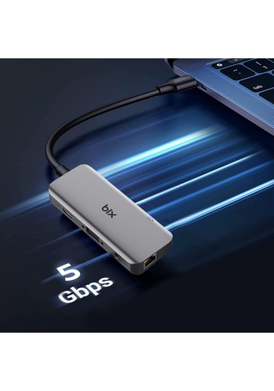 Bx11hb Type-c To Hdmı Vga Ethernet 3.5 Mm Jack Usb 3.0 Pd Kart Okuyucu Dönüştürücü Adaptör