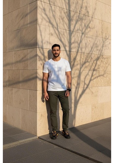 Vatan Tekstil Erkek Yazlık İnce Outdoor Pantolon Esnek Kumaş Terletmeyen Yürüyüş Ve Trekking Pantolonu Haki