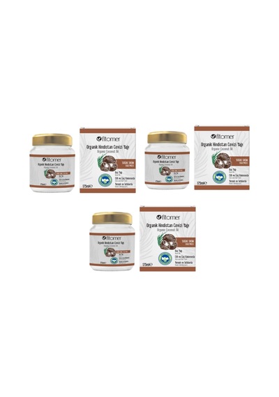 Organik Hindistan Cevizi Yağı Paketi 3x175 Ml 175 ML