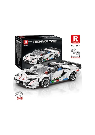 Reobrix Creator 687 Lamborghini Svj Spor Araba Yaratıcı Yapı Blok Seti Building Blocks - 348 Parça