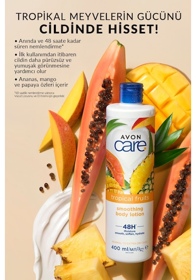 Avon Care Tropical Fruits Vücut Losyonu 2 x 400 ML Avon Care Tropical Fruits Vücut Losyonu 2 x 400 ML