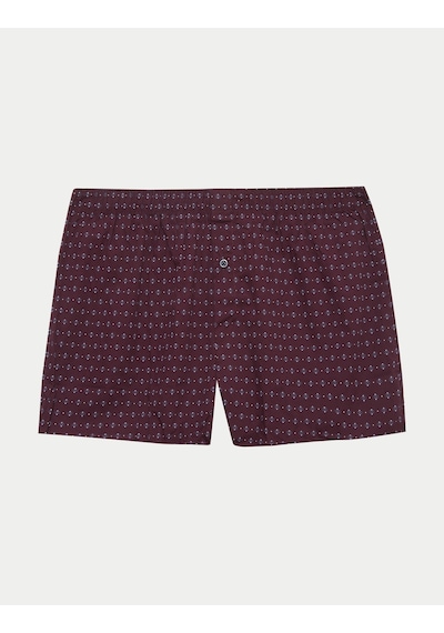 Marks & Spencer 5'li Saf Pamuklu Boxer T14003949 Bordo