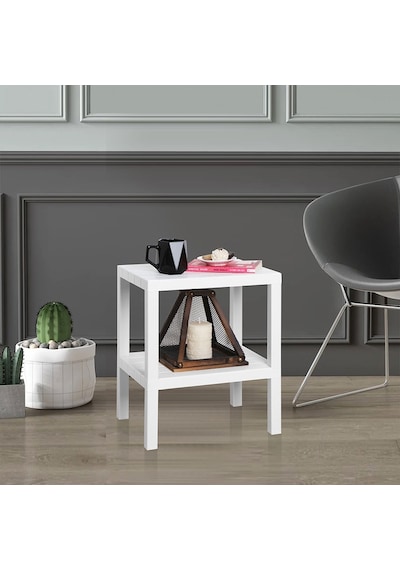 Mithra Life 2 Katlı Plastik Beyaz Banyo Mutfak Rafı Mıt1054 Beyaz