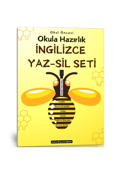 Okul Öncesi Okula Hazırlık İngilizce Yaz-sil Seti 5 Kitap