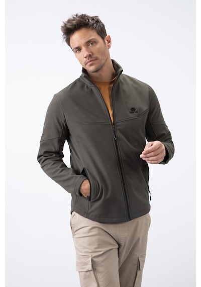 Tommylife Tommy Life Haki Fermuarlı Dik Yaka Su Ve Rüzgar Geçirmez Softshell Erkek Mont - 88050 Haki