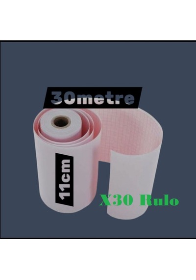 Ecg Ekg Termal Isıya Duyarlı Kalın Gramajlı Ecg Ekg Kağıdı 11cm - 30metre 30 Adet Rulo
