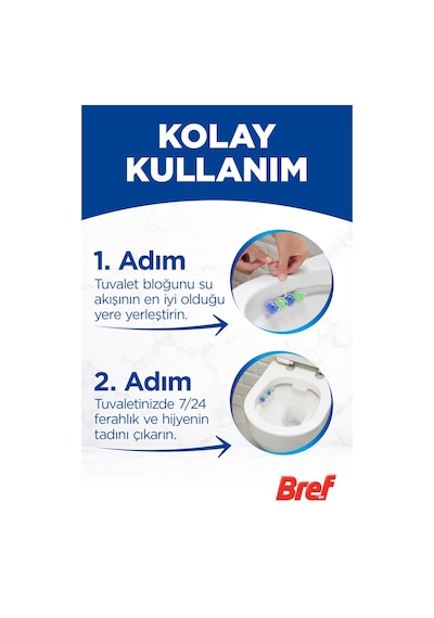 Bref WC Power Aktiv Duopack Katı Tuvalet Bloğu Çam 5 x 2'li Paket