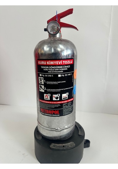 Yangın Tekne Sertifikalı 2kg Abc Tozlu Metalik Yangın Söndürme Tüpü 4yıl Garantili