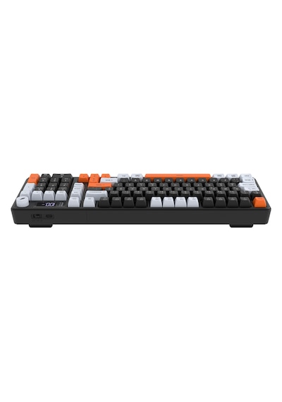 Hawk Gaming Hk258 Membrane Lcd Rgb Kablosuz/bluetooth Siyah Turuncu Full Türkçe Gaming Klavye