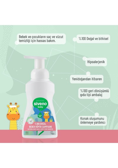 Doğal Bebek Köpük Şampuanı 250 Ml