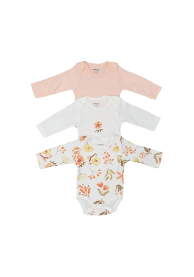 Tiffany Baby & Kids Tiffany Baby 3'lü Uzun Kollu Body 15011 Ekru