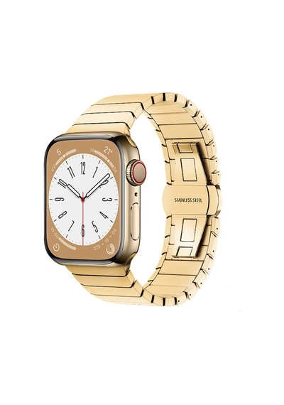 Apple Watch 42mm Kr413 Fine Steel Kordon Saat Değildir - Gold Diğer