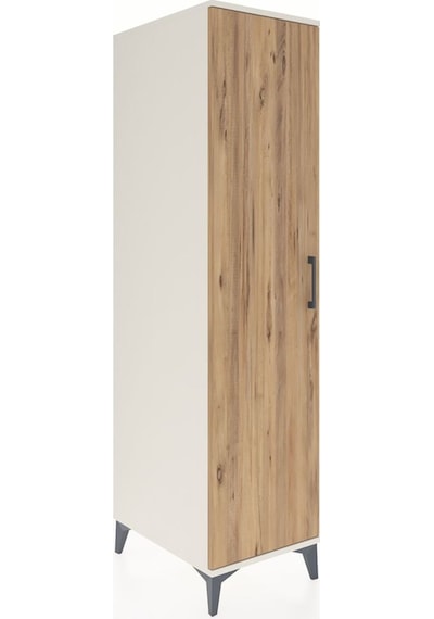 Kronos Dolap 4 Raflı Tek Çekmeceli Tek Kapaklı 44x59x182 Aytaşı-çam Aytası
