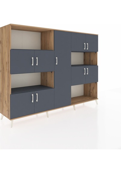 Hyperion Dolap 10 Raflı 9 Kapaklı 220x44x163 Çam-antrasit Çam-antrasit Hyperion Dolap 10 Raflı 9 Kapaklı 220x44x163 Çam-antrasit Çam-antrasit