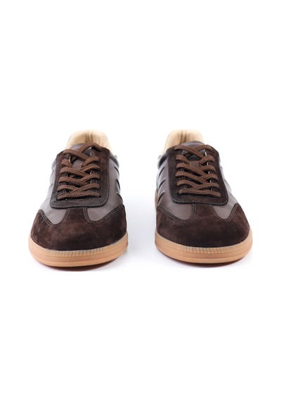 Tuna Hakiki Deri Kahverengi Erkek Sneaker - S2931 Kahverengi