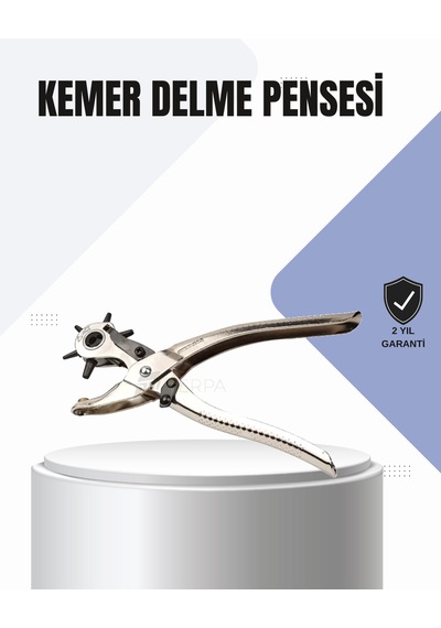 Kemer Delme Pensesi Çok Amaçlı 6 Farklı Delik Boyu Ayarlı Deri Delme Aleti 11