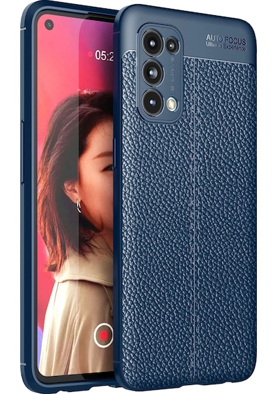 Gld-spt- Newface Oppo Reno 5 Kılıf Auto Focus Kapak - Lacivert