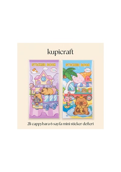 6 Sayfa Sticker Defteri 2 Adet Kapak Renkleri Farklı İçerik Aynıdır Capybara2 Ajanda Scrapbook Journal - 930822603 Diğer