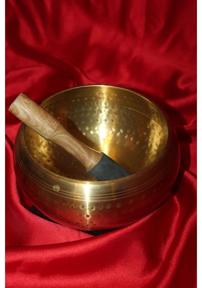 Pirinç Meditasyon Çanı Yoga Çanı Tibet Çanağı Singing Bowl 14 Cm