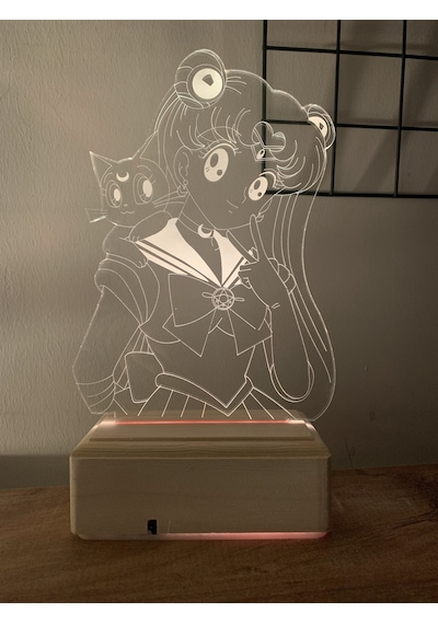 Sailor Moon Usagi Tsukino 16 Renk Gece Lambası