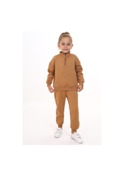 Toontoy Kids Toontoy Kız Çocuk Eşofman Takım Kahverengi