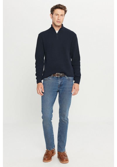 AC&Co / Altınyıldız Classics Erkek Lacı Pamuklu Standart Fit Normal Kesim Bato Yaka Jakarlı Triko Kazak Lacı AC&Co / Altınyıldız Classics Erkek Lacı Pamuklu Standart Fit Normal Kesim Bato Yaka Jakarlı Triko Kazak Lacı