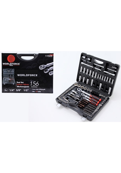 Worldforce S-ultra 156 Pc Profesyonel Lokma Takımı 1/4".3/8".1/2"