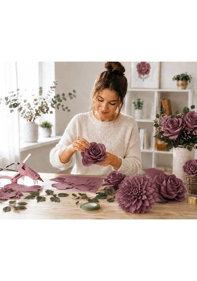 Eva Kağıt, Çiçek Yapım Eva, Dekoratif Süsleme Ve Elişi Kağıdı, 1.5 Mm - 50x70 Cm - Mürdüm