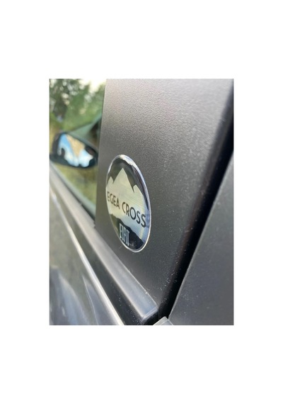 Fiat Egea Cross Uyumlu Damla Sticker Logo 1 Adet Silikon Logo