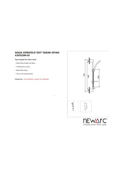 Aqua Siyah Sürgülü Üst Takım 430525r-05 Siyah