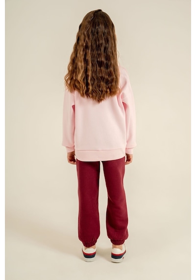 U.S. Polo Assn. Kız Çocuk Baskılı Pembe Uzun Kol Eşofman Takımı Us2711-c-v2 Us2711-c-v2