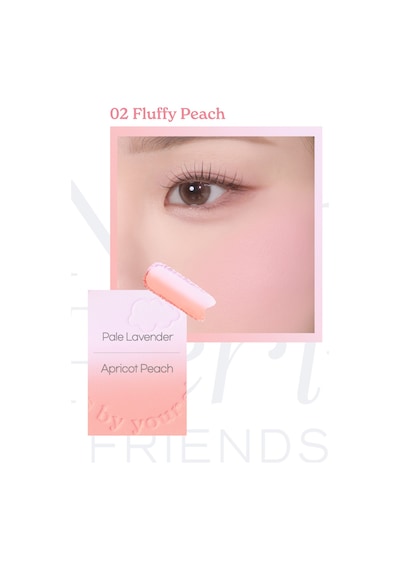 Doğal Ve Aydınlık Görünüm Sunan İki Tonlu Allık Perıpera Pure Blushed Custom Cheek 002 Fluffy Peach 002