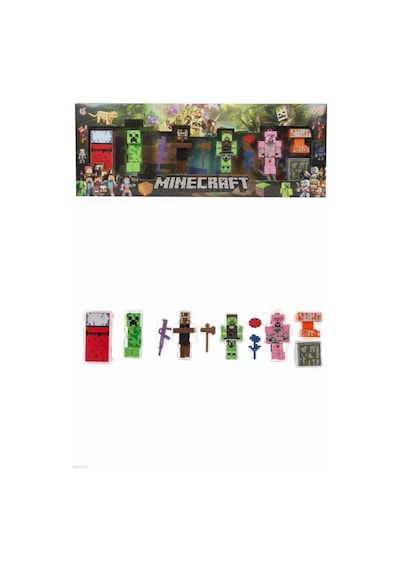 Creeper Minecraft 4 Karakter 7 Aksesuar 11 Parça Çocuk Figür Oyun Set