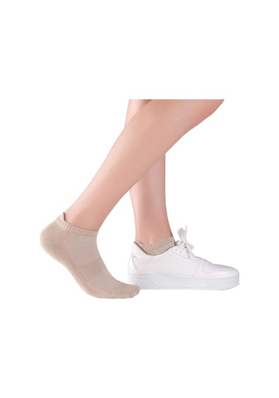 Elyfer 4 Çift Bambu Kadın-Erkek Unisex Yumuşak Terletmez Patik Çorap