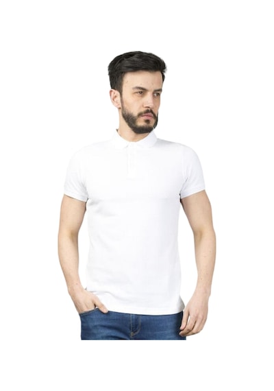 Cazador Erkek Polo Yaka Slim Fit Pike Düz Pamuklu Tişört Beyaz Cazador Erkek Polo Yaka Slim Fit Pike Düz Pamuklu Tişört Beyaz