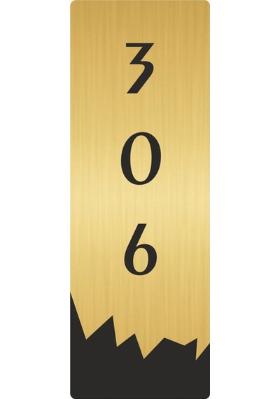 Metal Departman Kapı İsimliği, Yönlendirme Levhası 306 Dikey 5x20 Cm Altın Renk