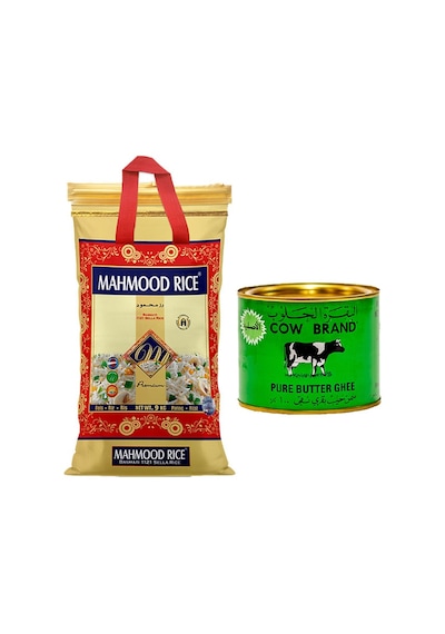 Mahmood Rice Basmati Pirinç 4  KG + Cow Brand Ghee Sade Yağı 1600 G