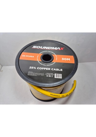 Soundmax Amfi Güç Kablosu 2ga 6 Metre - %25 Bakır 2ga Anfi Power Kablosu - 6 Mt