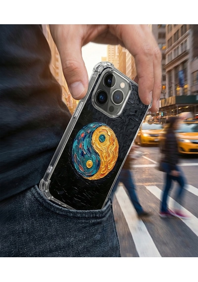 Printify Infinix Note 40 Pro İle Uyumlu Şeffaf Silikon Kılıf Uv Baskılı Esnek Tpu Kapak Denge No5