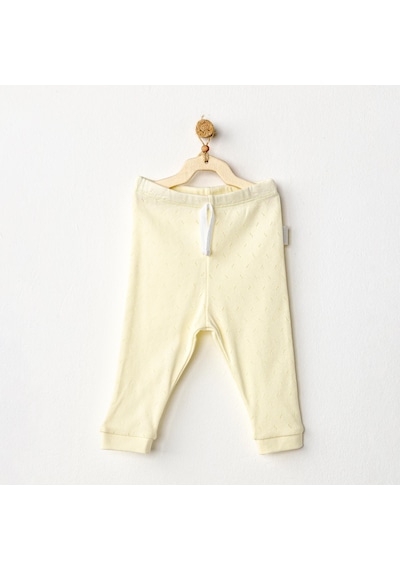 Andywawa Bebek Pantolon Pants Jacquard Basic Ac25556 Sarı