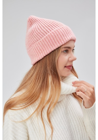 Derikem Basic Şık Standart Lüks Unisex Tiftik Bere Pembe
