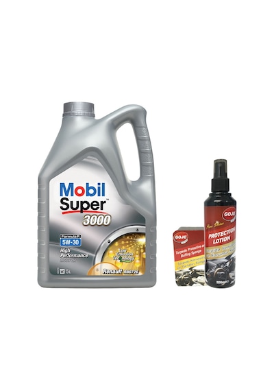 Mobil Super 3000 Formula R 5W-30 Renault Araç Motor Yağı 5 L + Gojo Araç Bakım Seti