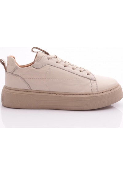 Dgn 477-23y Kadin Kalin Taban Bağcikli Sneaker Ayakkabi 477-1567-R0463 Ekru